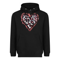 Black Leopard Glitter Heart Heavyweight Hoodie - Jasminsmagicworld