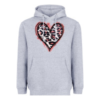 Heather Grey Leopard Glitter Heart Heavyweight Hoodie - Jasminsmagicworld