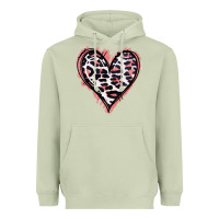 Matcha Leopard Glitter Heart Heavyweight Hoodie - Jasminsmagicworld