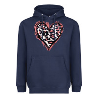 Navy Leopard Glitter Heart Heavyweight Hoodie - Jasminsmagicworld