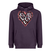 Plum Leopard Glitter Heart Heavyweight Hoodie - Jasminsmagicworld