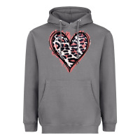 Storm Leopard Glitter Heart Heavyweight Hoodie - Jasminsmagicworld
