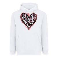 White Leopard Glitter Heart Heavyweight Hoodie - Jasminsmagicworld
