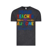 Vintage Black Proud teacher to au-some students Vintage Tee - CowhideDigitalArt