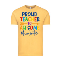 Vintage Mustard Proud teacher to au-some students Vintage Tee - CowhideDigitalArt