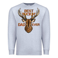 Heather Grey best buckin' dad ever deer Premium Sweatshirt - Jasminsmagicworld