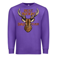 Purple best buckin' dad ever deer Premium Sweatshirt - Jasminsmagicworld