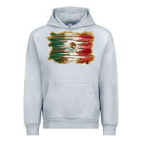 Heather Grey mexican flag with leopard Urban Hoodie - RanaPortraitStore