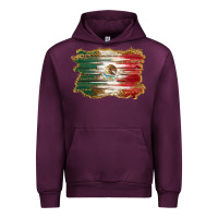 Mauve Wine mexican flag with leopard Urban Hoodie - RanaPortraitStore