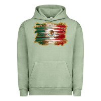 Pigment Oil Green mexican flag with leopard Urban Hoodie - RanaPortraitStore