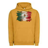 Pigment Peanut Butter mexican flag with leopard Urban Hoodie - RanaPortraitStore
