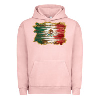 Pigment Salmon mexican flag with leopard Urban Hoodie - RanaPortraitStore