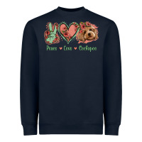 Navy Peace Love Cockapoo Heavyweight Sweatshirt - Jasminsmagicworld
