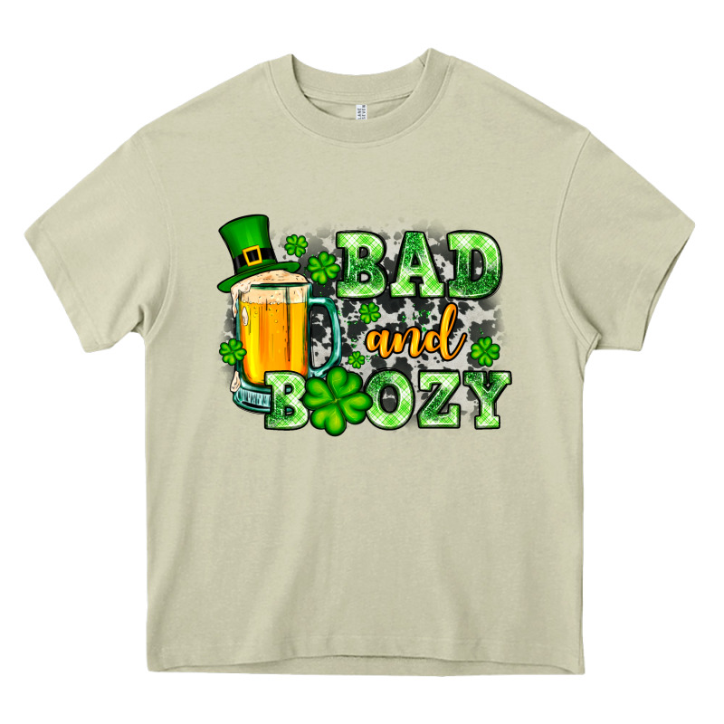 St. Patrick's Bad And Boozy Heavy Core Tee by OliviaCreatesArt | Teevron