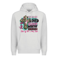 Dove Grey she is loved Premium Hoodie - BarkalooDesign