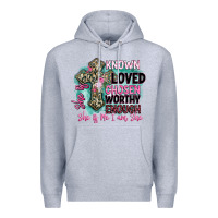 Heather Grey she is loved Premium Hoodie - BarkalooDesign