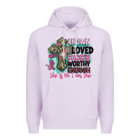 Lilac she is loved Premium Hoodie - BarkalooDesign