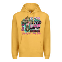 Mustard she is loved Premium Hoodie - BarkalooDesign