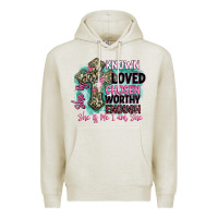 Oatmeal Heather she is loved Premium Hoodie - BarkalooDesign