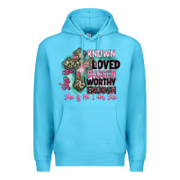 Ocean Blue she is loved Premium Hoodie - BarkalooDesign