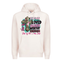 Pale Pink she is loved Premium Hoodie - BarkalooDesign
