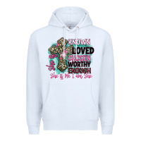 White she is loved Premium Hoodie - BarkalooDesign