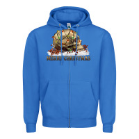 True Royal Merry christmas skull Zipper Hoodie - RanaPortraitStore