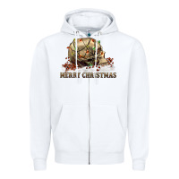 White Merry christmas skull Zipper Hoodie - RanaPortraitStore