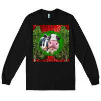 Black christmas holstein Long Sleeve Tee - LillyAllenDesigns