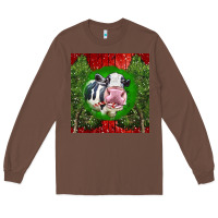 Chestnut christmas holstein Long Sleeve Tee - LillyAllenDesigns