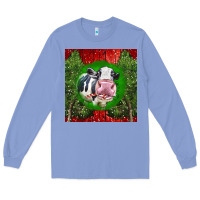 Colony Blue christmas holstein Long Sleeve Tee - LillyAllenDesigns