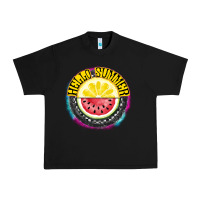 Black Hello Summer Urban Heavy Tee - CowhideDigitalArt