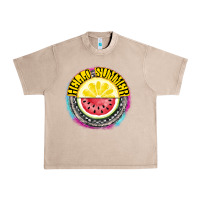 French Oak Hello Summer Urban Heavy Tee - CowhideDigitalArt
