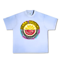 Grape Ice Hello Summer Urban Heavy Tee - CowhideDigitalArt