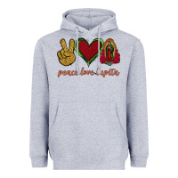 Heather Grey Peace Love Lupita Heavyweight Hoodie - Jasminsmagicworld
