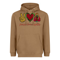 Toasted Coconut Peace Love Lupita Heavyweight Hoodie - Jasminsmagicworld