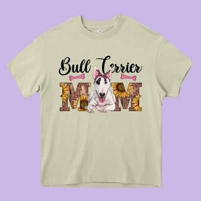 Western Bull Terrier Mom Heavy Core Tee Designed By Ranaportraitstore