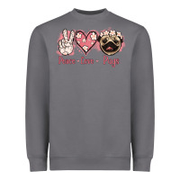 Storm Peace Love Pugs Heavyweight Sweatshirt - Jasminsmagicworld