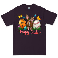 Plum Happy Easter Sports With Butterfly Premium Tee - BundleAndBundleShop