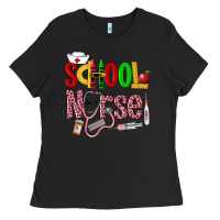 Black School Nurse Ladies Tee - LillyAllenDesigns