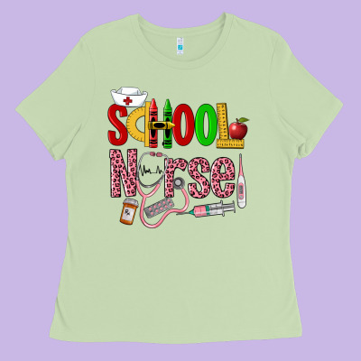 School Nurse Ladies Tee Designed By Lillyallendesigns