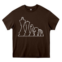 Chocolate Brown chess t  shirt chess Heavy Core Tee - maiPhamDesign