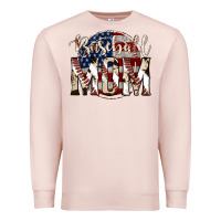Pale Pink baseball mom Premium Sweatshirt - Jasminsmagicworld