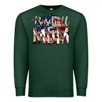 Sports Green baseball mom Premium Sweatshirt - Jasminsmagicworld