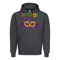 Smoke happy mardi gras carnival mask Zipper Hoodie - Jasminsmagicworld