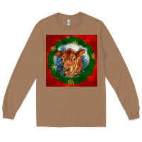 Toasted Coconut christmas red angus calf head Long Sleeve Tee - LillyAllenDesigns