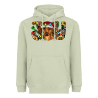 Matcha dachshund christmas joy Heavyweight Hoodie - RanaPortraitStore