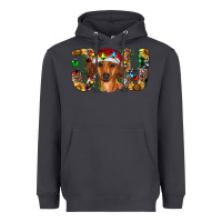 Smoke dachshund christmas joy Heavyweight Hoodie - RanaPortraitStore