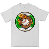 Dove Grey baseball with sunflower round earrings Premium Tee - BundleAndBundleShop