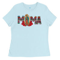 Baby Blue Mama Our Lady Ladies Tee - CowhideDigitalArt